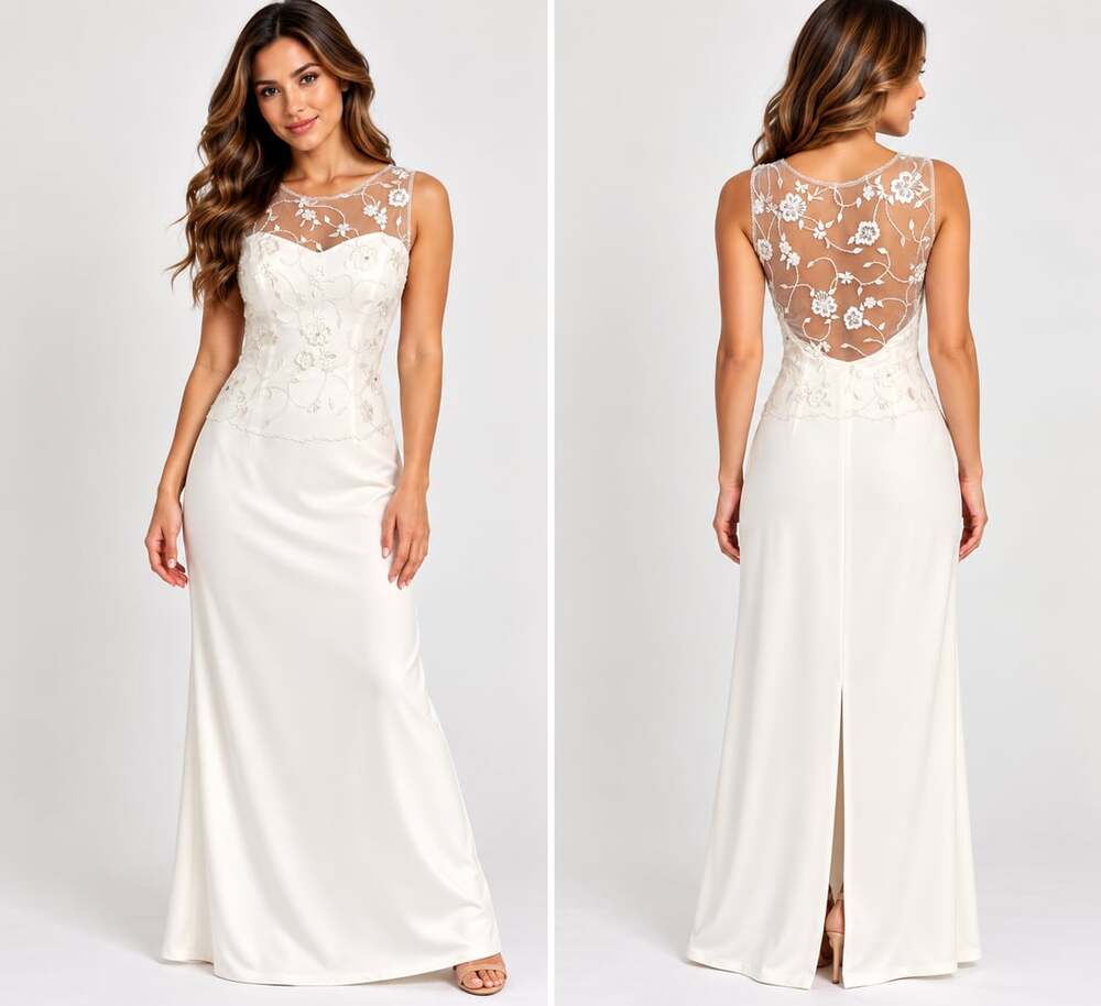 Elegante By Mon Cheri Wedding Dress White